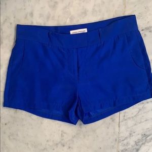 Royal Blue Amanda Uprichard Silk Shorts Small